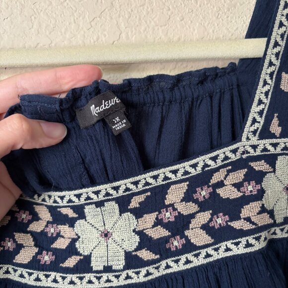 Madewell 1X Plus Boho Embroidered Square-Neck Top - Picture 3 of 16